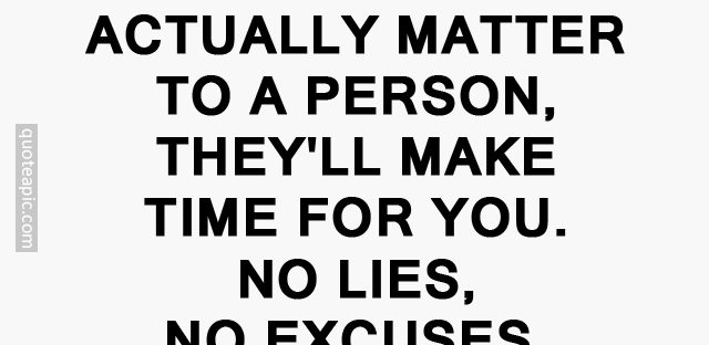 When you matter