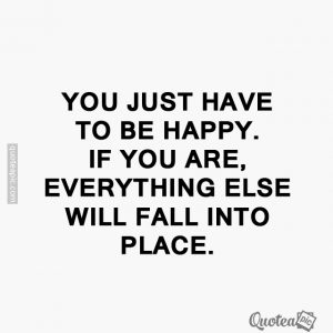 Everything else will fall into place