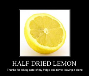 Half dried lemon