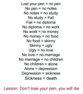 Don’t ever lose your pen