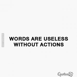 Words are useless