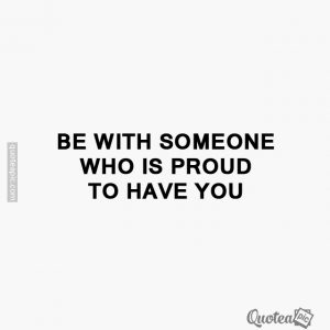 Proud to have you