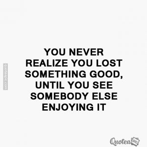 Somebody else enjoying it