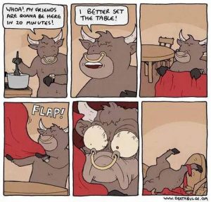 Bull Sets The Table