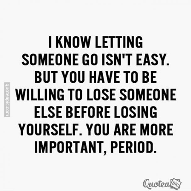 Letting someone go