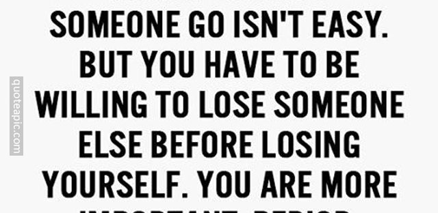 Letting someone go