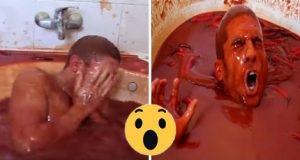 Guy Jumps Into Bathtub Full Of Hot Sauce & Chili Peppers, Instantly Regrets It