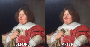 Guy Finds Classical Art Characters While At The Museum Too Serious, Uses FaceApp To Make Them Smile