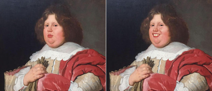 Guy Finds Classical Art Characters While At The Museum Too Serious, Uses FaceApp To Make Them Smile