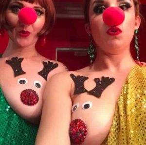 Latest Trend Of The Year For Christmas Has Women Decorating Their Bo*bs To Look Like Rudolph