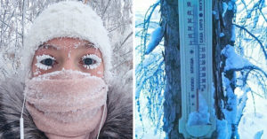Temperature In Russia Reaches (-67°C) Eyelash-Freezing Weather In The Worlds Coldest Village