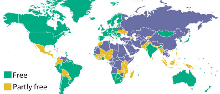 These 88 Countries Are Ranked By Their Degree Of Freedom