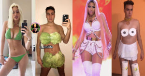 This Italian Guy Mocks Celebrities' Outfit By Recreating Them With Household Items