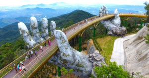A Breathtaking Footbridge Has Just Opened In Vietnam That Is Held Up By Two Giant Hands