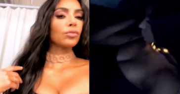 Kim Kardashian Shows Off Her New 'Alien Neck Implant' That Glows In The Dark