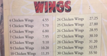 Chicken Wing Restaurant Has The Wildest Pricing, Mathematicians Around The World Are Baffled