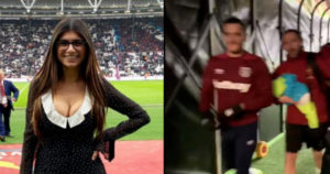 Mia Khalifa Walked Past Lucas Perez At West Ham Game - His Reaction Was Brilliant