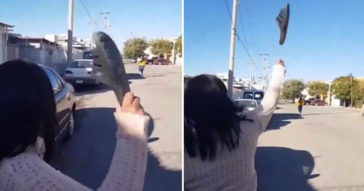 Angry Mum Throws Flip-Flop And Hits Daughter From Incredible Distance